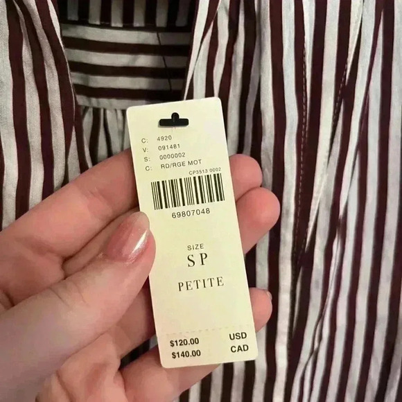 NWT Maeve Tie Neck Blouse - Picture 9 of 15